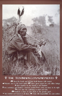 Indian Commandments Poster Print - 22x34 Rolled Poster