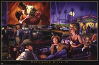 Hollywood Drive-In Poster Print by George Bungarda