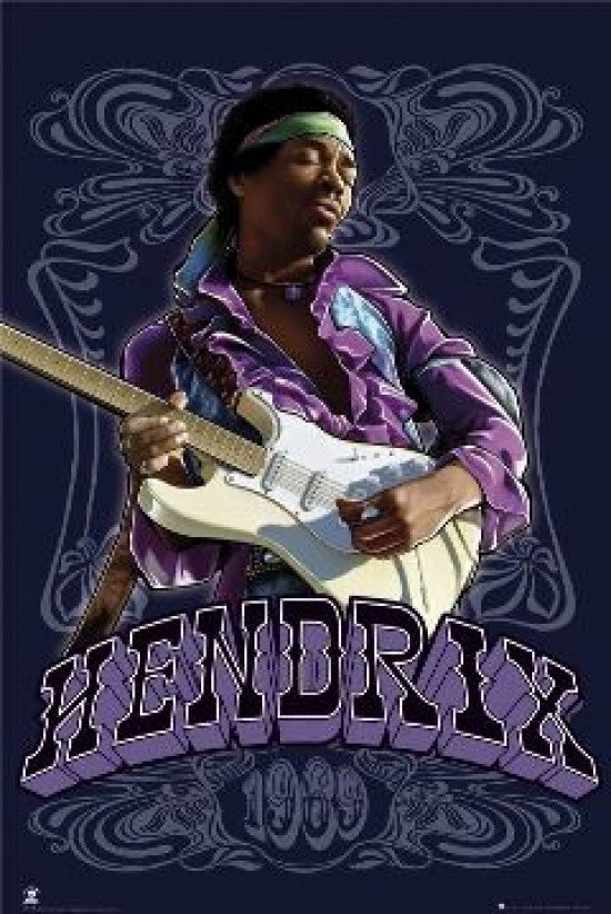 Jimi Hendrix 1969 Poster Print - Classic Rock Art for Home Decor