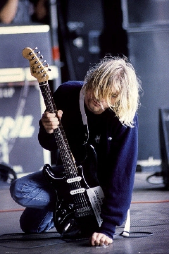 Kurt Cobain Guitar Poster Print - 24x36 Rolled Poster