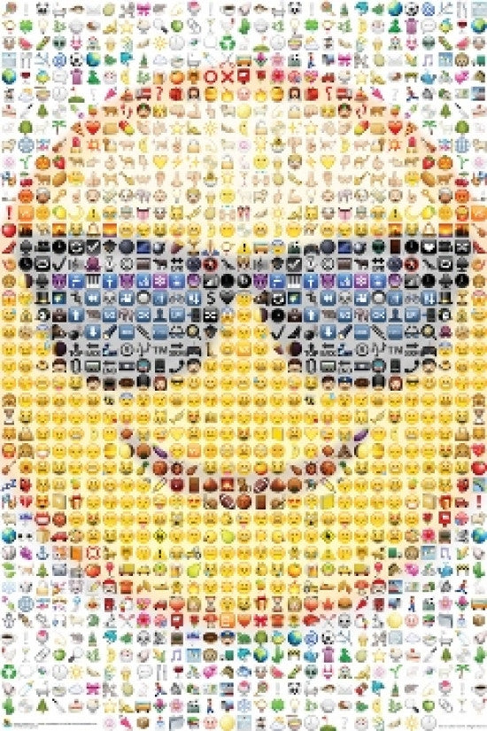 Emoji Sunglasses Mosaic Poster Print - 24x36 Size