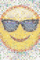 Emoji Sunglasses Mosaic Poster Print - 24x36 Size