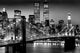 New York City Brooklyn Bridge Night Poster Print 24x36