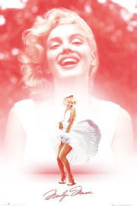 Marilyn Monroe Pink Smile Poster Print - 24x36