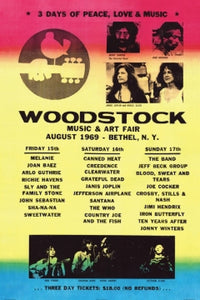 Woodstock Line Up Poster Print - 24x36 Rolled Poster
