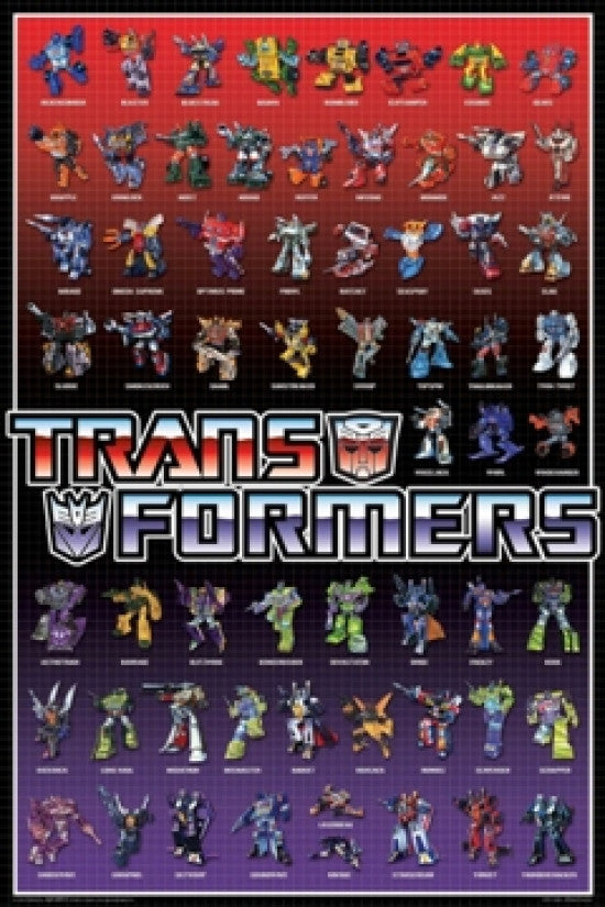 Transformers Line Up Rolled Poster Print (24x36)