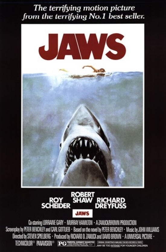 Jaws Movie Poster Print - Classic Film Art from the Iconic Movie
