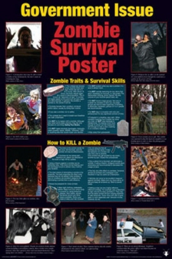 Zombie Survival Guide Rolled Poster Print 22x34