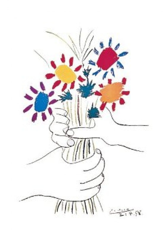 Picasso Petite Fleurs Poster Print showcasing vibrant floral art.