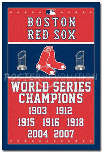 Boston Red Sox Champions Poster Print - 22x34 Rolled Poster