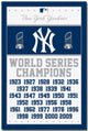 New York Yankees Champs Rolled Poster Print – 22x34