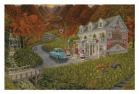 Mountain High Poster Print featuring scenic landscape art