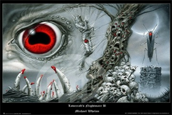 Lovecraft's Nightmare Poster Print showcasing dark, haunting artwork.