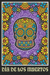 Day of the Dead Skull Poster Print - Rolled Art Print