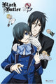Black Butler Sebastian, Ciel & Chibis Rolled Poster Print