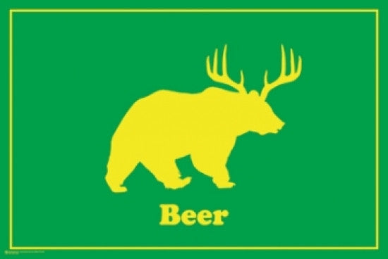 Beer - Bear/Deer Poster Print 22x34 | Rolled Poster