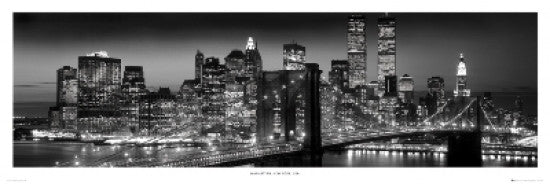 Manhattan Skyline Rolled Poster Print - 21x62