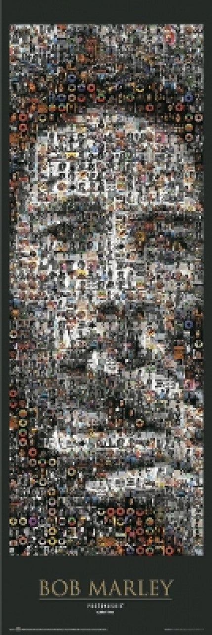 Bob Marley Mosaic Door Poster Print 21x62