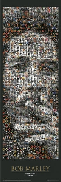 Bob Marley Mosaic Door Poster Print 21x62