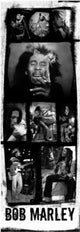 Bob Marley Black & White Collage Poster Print - 21x62