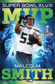 Super Bowl XLVIII MVP Malcolm Smith Poster Print showcasing Malcolm Smith in action.
