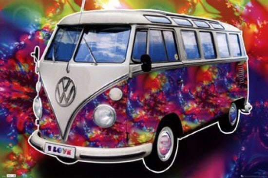 VW Californian Camper Love Poster Print - 36x24