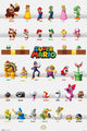 Super Mario Character Grid Poster Print - 24x36