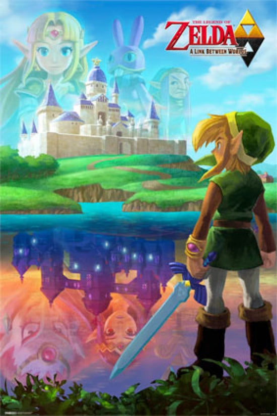 Legend of Zelda - Two Worlds Poster Print showcasing vibrant artwork.