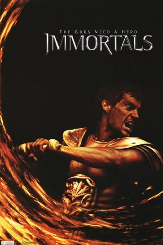 Immortals - Theseus Poster Print showcasing the legendary hero Theseus in action.