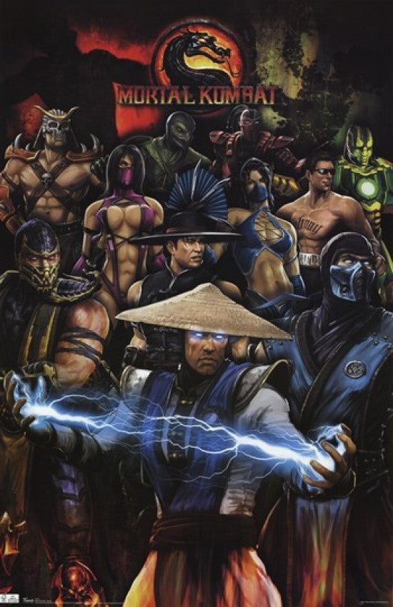 Mortal Kombat Group Poster Print - 24x36 Rolled Art