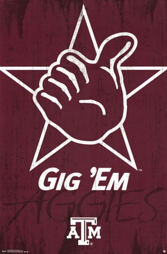 Texas A&M University Logo 13 Poster Print - 24x36