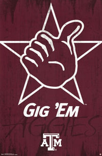 Texas A&M University Logo 13 Poster Print - 24x36