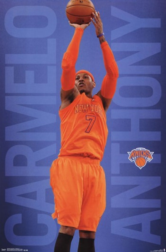 New York Knicks C Anthony 13 Poster Print - Vibrant Sports Art