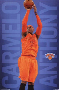 New York Knicks C Anthony 13 Poster Print - Vibrant Sports Art