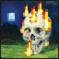 Minecraft Burning Skull Poster Print - 24x24 Rolled Art