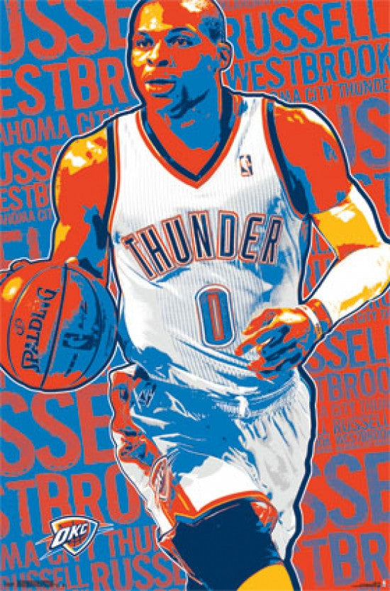 Oklahoma City Thunder - Russell Westbrook 13 Poster Print