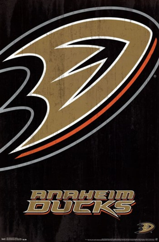 Anaheim Ducks Logo Poster Print 22x34 - Sports Decor