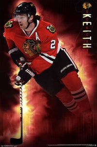 Chicago Blackhawks Duncan Keith 2013 Poster Print showcasing action on the ice.