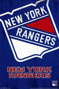 New York Rangers Logo Poster Print - 24 x 36