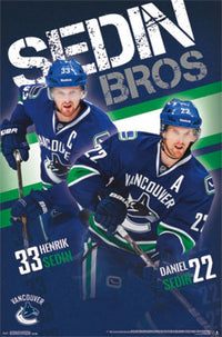Vancouver Canucks® Sedin Brothers 13 Poster Print - 22x34
