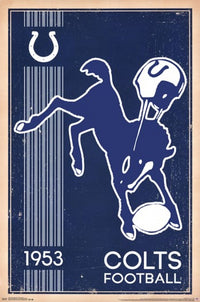 Indianapolis Colts Retro Logo Poster Print 22x34