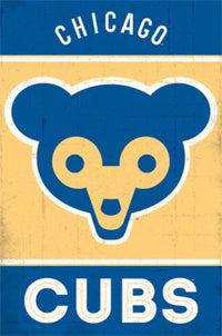 Chicago Cubs Retro Logo Poster Print 2014 Edition