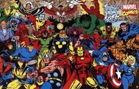 Marvel Retro Lineup Poster Print - 36x24 Rolled Art