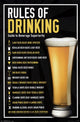 Rules for Drinking Poster Print - Fun Wall Art for Home or Office