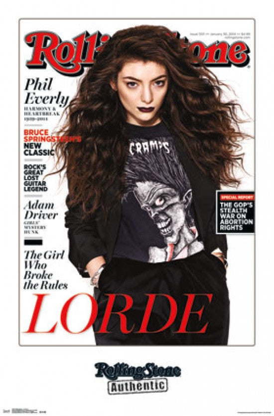 Lorde Rolling Stone Magazine Poster Print 24x36