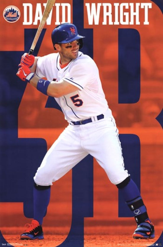 New York Mets David Wright 14 Poster Print