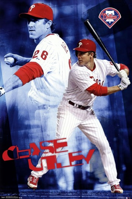 Philadelphia Phillies Chase Utley Poster Print 22x34