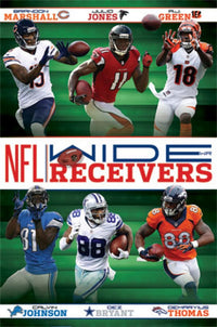 NFL Receivers 14 Poster Print - 24x36 Rolled Poster