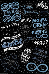 The Fault in Our Stars Quotes Poster Print - 22x34