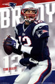 New England Patriots - Tom Brady 14 Poster Print showcasing vibrant colors and dynamic design.